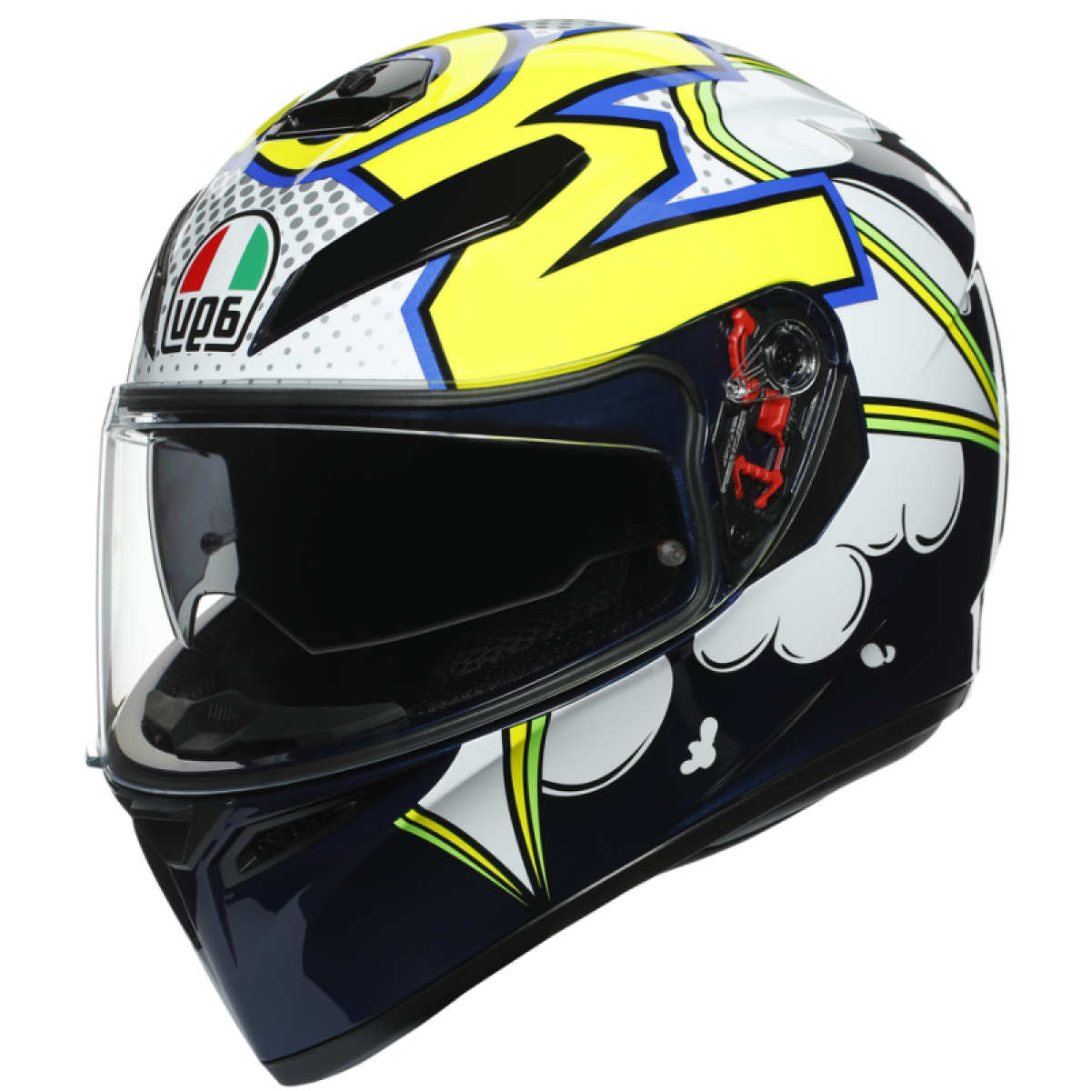 AGV K3 SV-S Bubble Blue/ White/ Yellow 