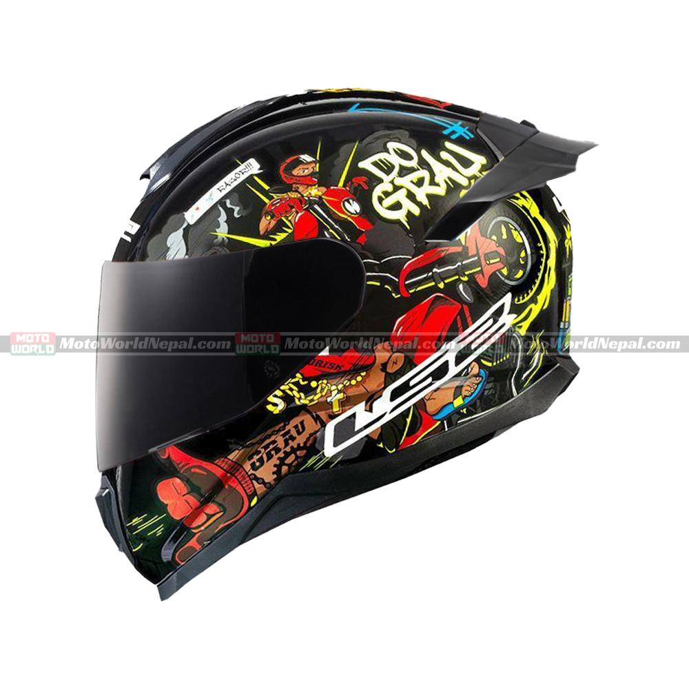 LS2 Flash FF802 DO GRAU Black Full Face Motorcycle Helmet | Moto World ...
