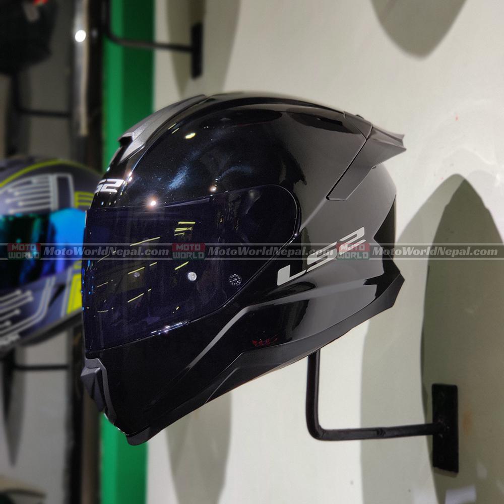 LS2 Flash FF802 Monocolor Gloss Black Full Face Motorcycle Helmet