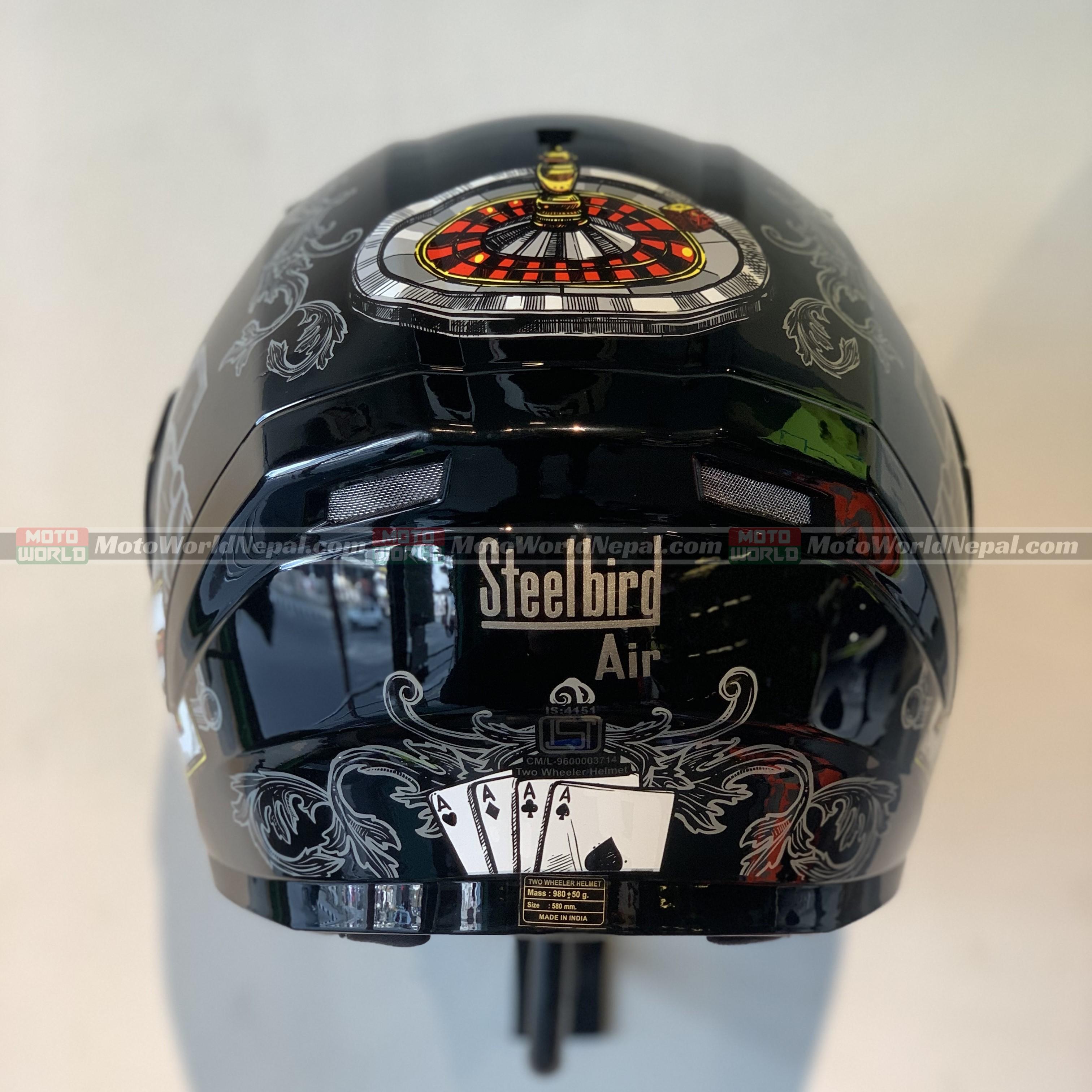 Steelbird Air SBA-21 Casino High-end Gloss Black Orange Full Face