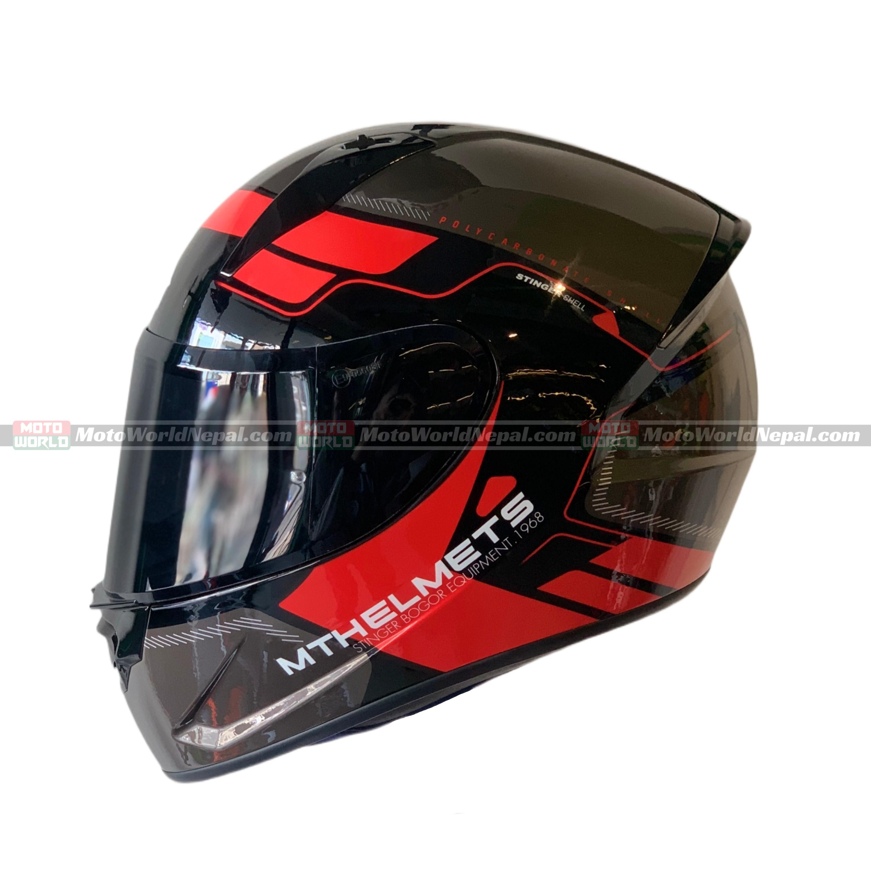 MT Stinger B Bogor A5 Gloss Red Full Face Motorcycle Helmet Moto