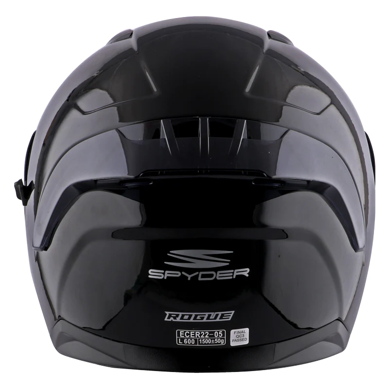 Spyder Rogue+ Gloss Black Full Face Motorcycle Helmet Moto World