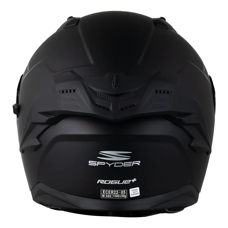 Spyder Rogue+ Matt Black Full Face Motorcycle Helmet Moto World