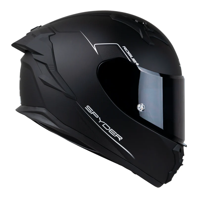 Spyder Rogue+ Matt Black Full Face Motorcycle Helmet Moto World