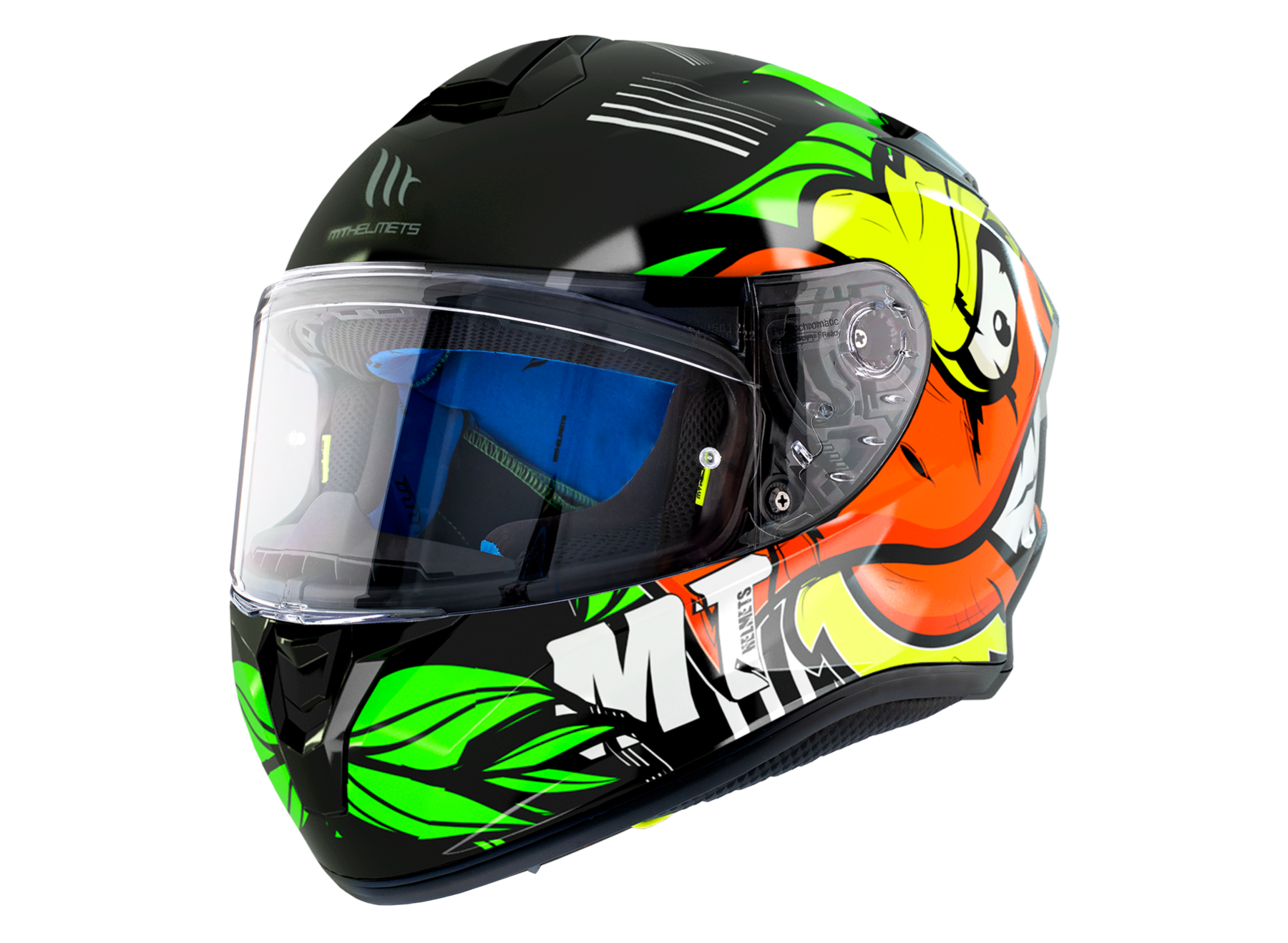 MT Targo Truck A2 Matt Fluo Yellow Full Face Motorcycle Helmet